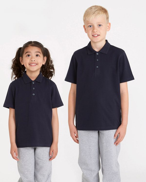 Unisex Pure Cotton Short-Sleeved Polo Shirts - Pack Of 2
