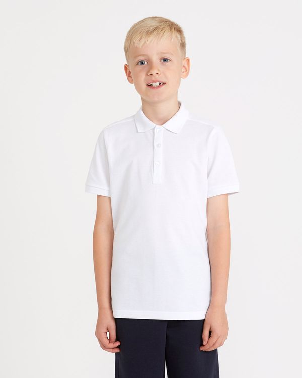 Boys Slim Fit Pique Polo - Pack Of 2