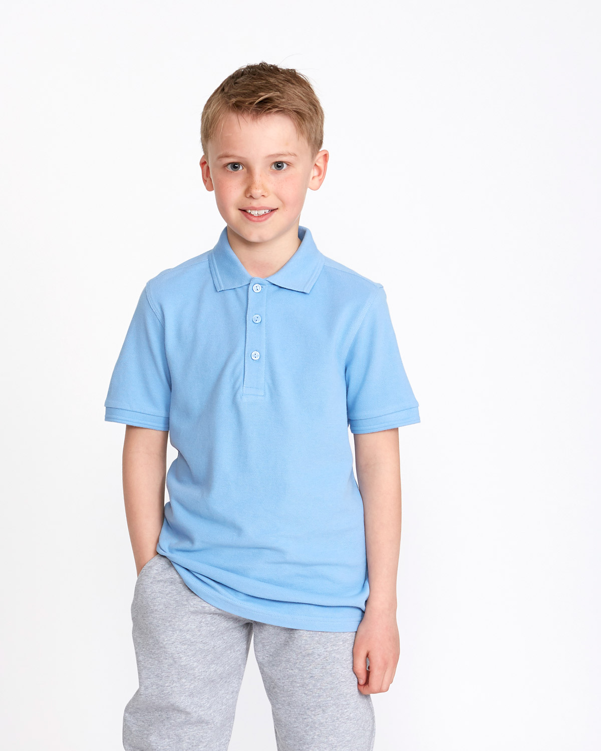 boys blue polo shirt