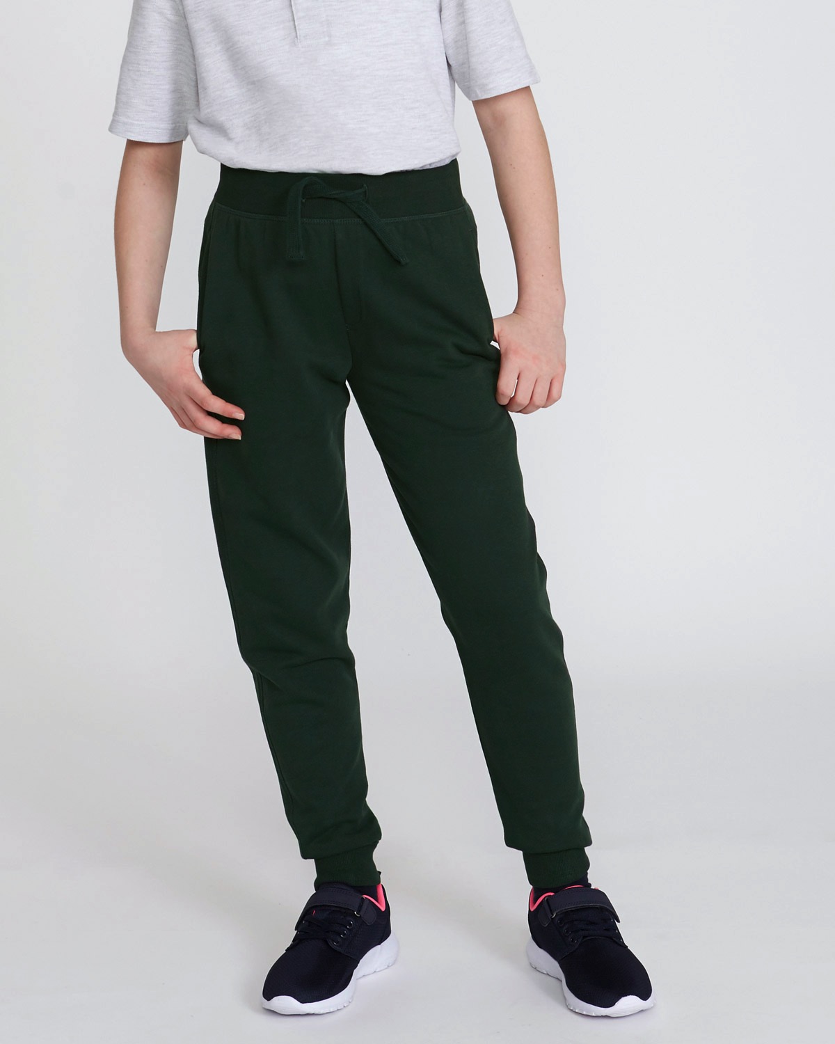 IND Unisex Bottle Green Cotton Rich Jogger