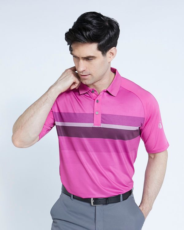 Pádraig Harrington Pink Ombre Polo Shirt (UPF 50)