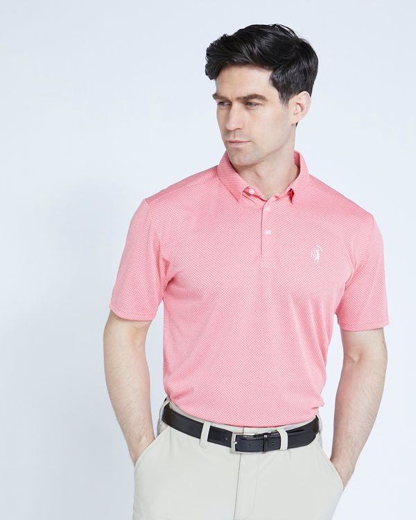 Pádraig Harrington Pink Textured Polo