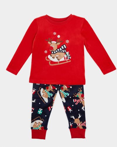 Baby Christmas Reindeer Velour Pyjamas (6 months-4 years)