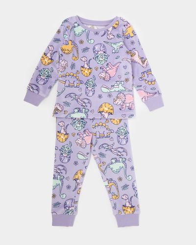 Printed Velour Pyjama Set (6 months-4 years)