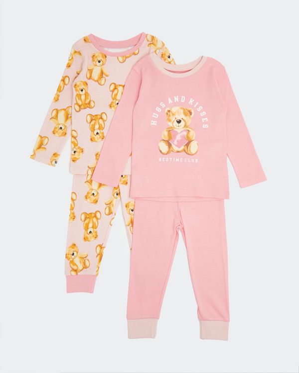 Baby Girls' Cotton Pyjamas - Pack Of 2 (6 Months-4 Years)