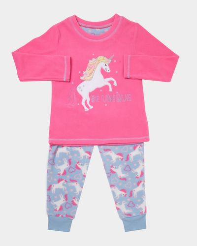 Dunnes Stores | Mid-pink Girls Microfleece Pyjamas