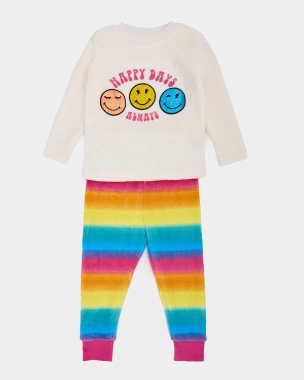 Dunnes Stores | Rainbow Fluffy Pyjamas (2-14 years)