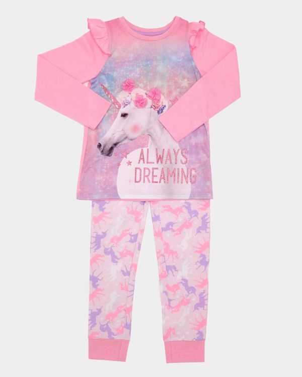 Unicorn Print Jersey Pyjamas