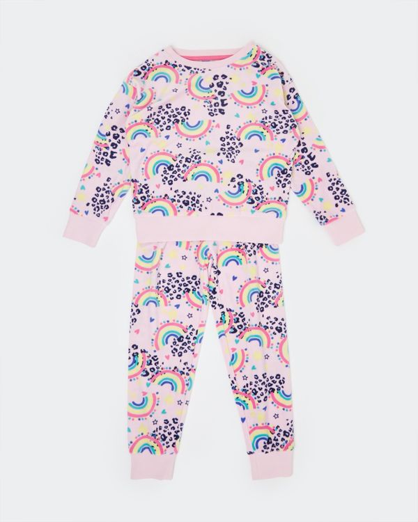 Dunnes Stores | Rainbow Velour Pyjama Set (2-14 years)