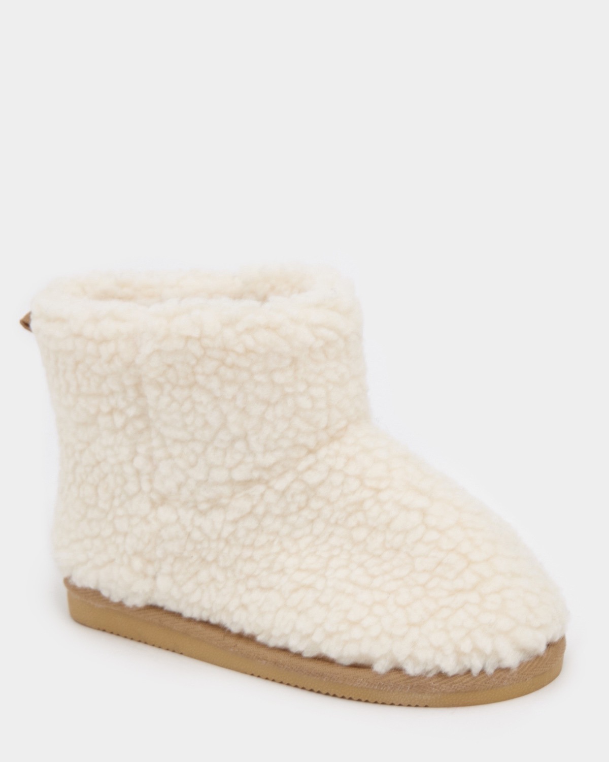Dunnes Stores | Winter-white Borg Booties (Size 8-5)