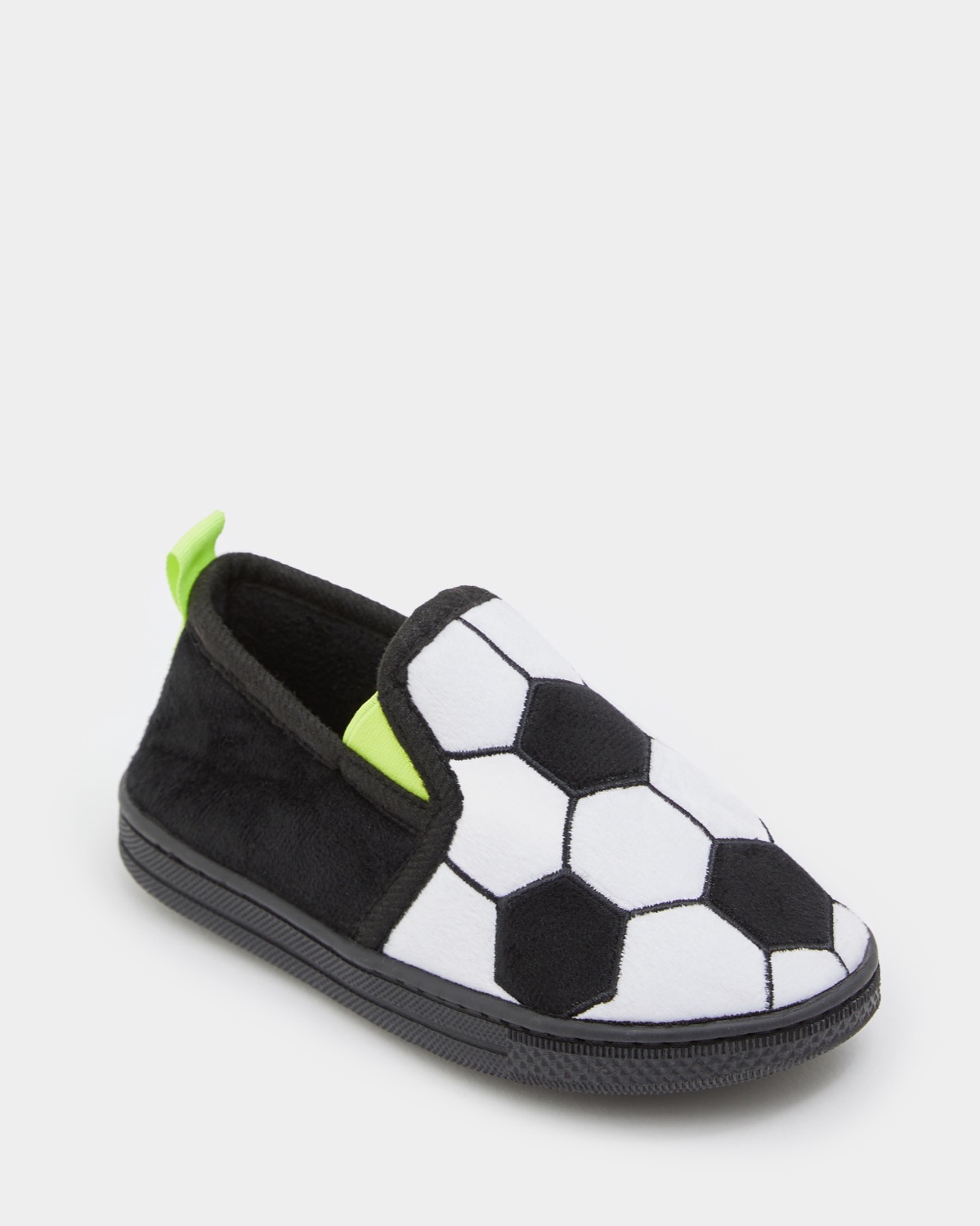 Dunnes Stores | Black Football Slippers (Size 8-5)