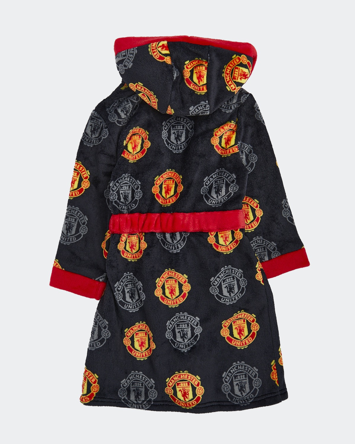 Licensed Mens Manchester United Dressing Gown Robe Fleece S M L MAN UTD  Black | eBay