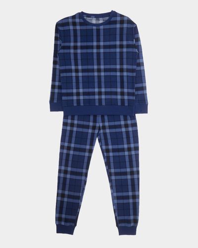 Boys Check Knitted Pyjama Set (7-14 Years)