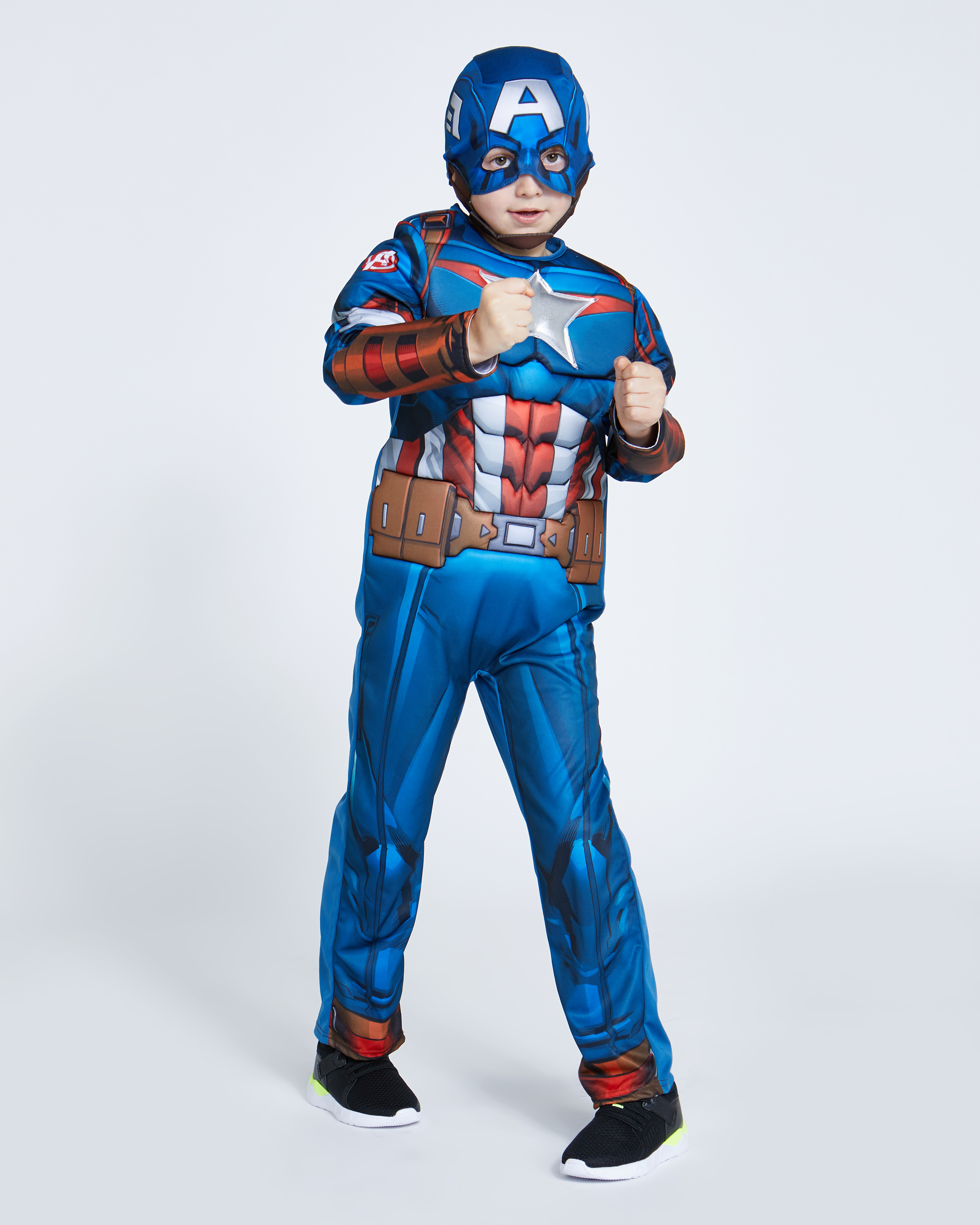 Buy CHRISLEY ENTERPRISES Captain america dress (Include) Mask + cape +  shield cosplay Clothes Sets Halloween Costumes (2-3 years) Online at Low  Prices in India - Amazon.in