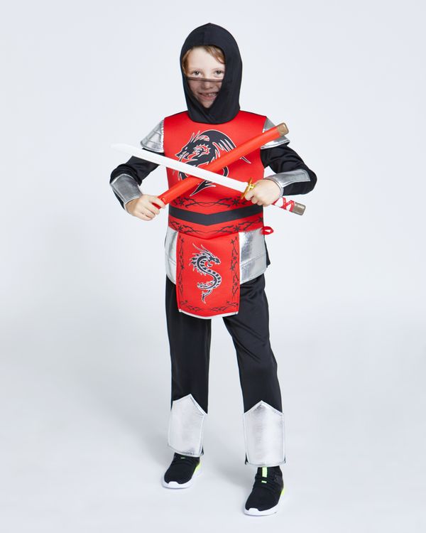 Red Ninja Costume With Sword