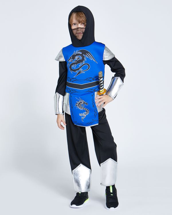 Blue Ninja Costume With Sword
