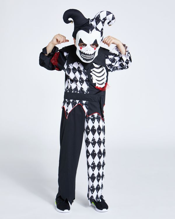 Scary Jester Costume With Mask