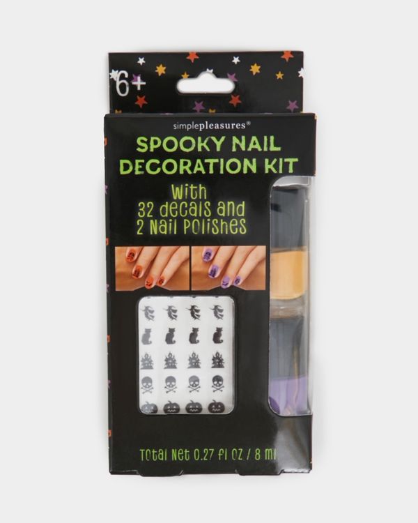 Halloween Nail Set - 32 Stickers and 2 Polishes
