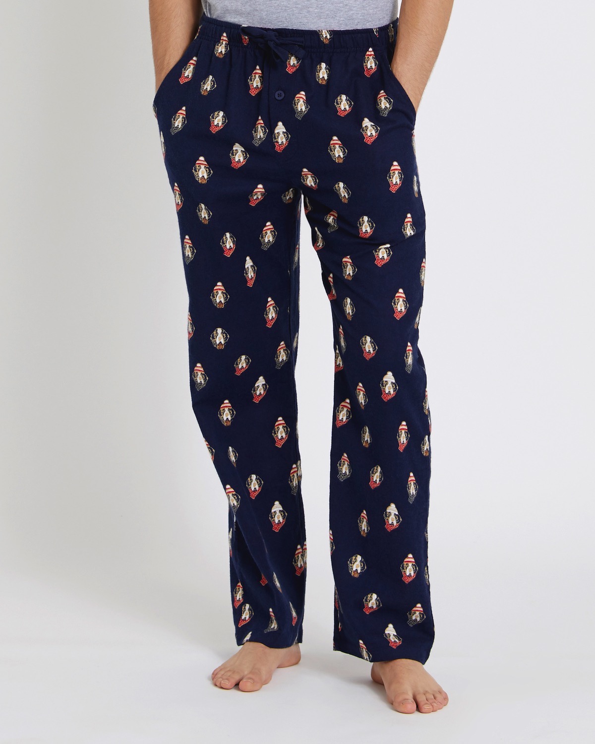 Dunnes Stores | Navy All-Over Print Dog Warm Lounge Pants