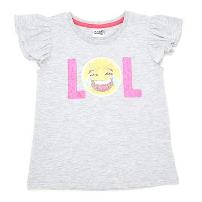 Younger Girls Emoji Sequin T-Shirt thumbnail