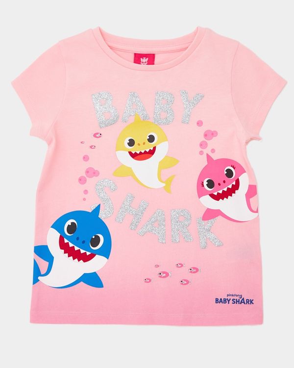 Girls Baby Shark T-Shirt (12 months-5 years)