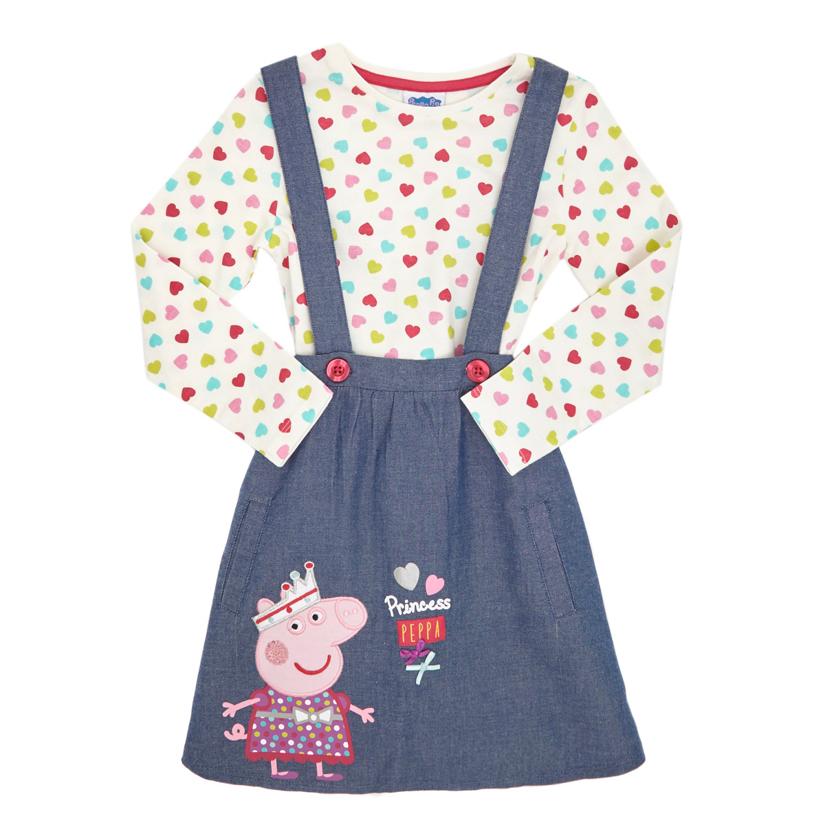 Dunnes Stores | Denim Younger Girls Peppa Pig Dress And Top Set