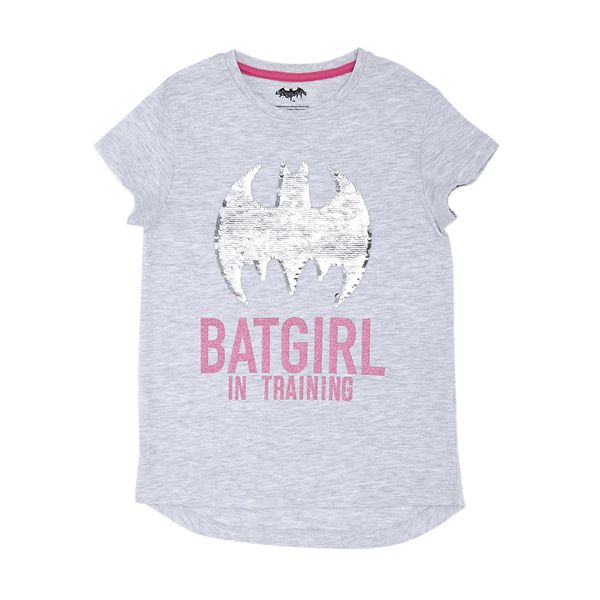 Younger Girls Two Way Sequin Batgirl Top