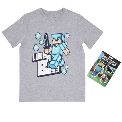 Boys Minecraft Like A Boss T-Shirt (5-13 years) thumbnail
