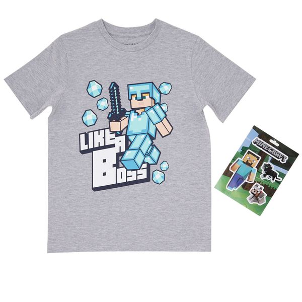 Boys Minecraft Like A Boss T-Shirt (5-13 years)