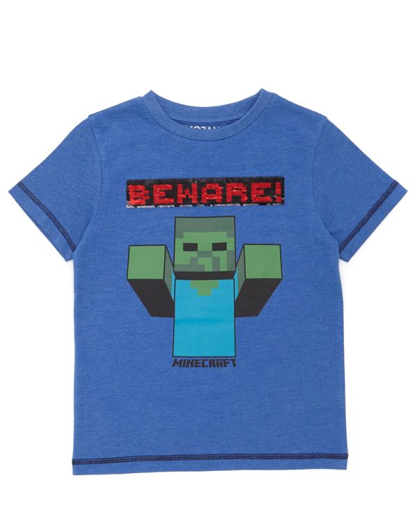 Boys Minecraft Sequin T-Shirt (5-13 years)