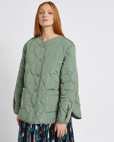 Carolyn Donnelly The Edit Khaki Quilted Reversible Jacket thumbnail