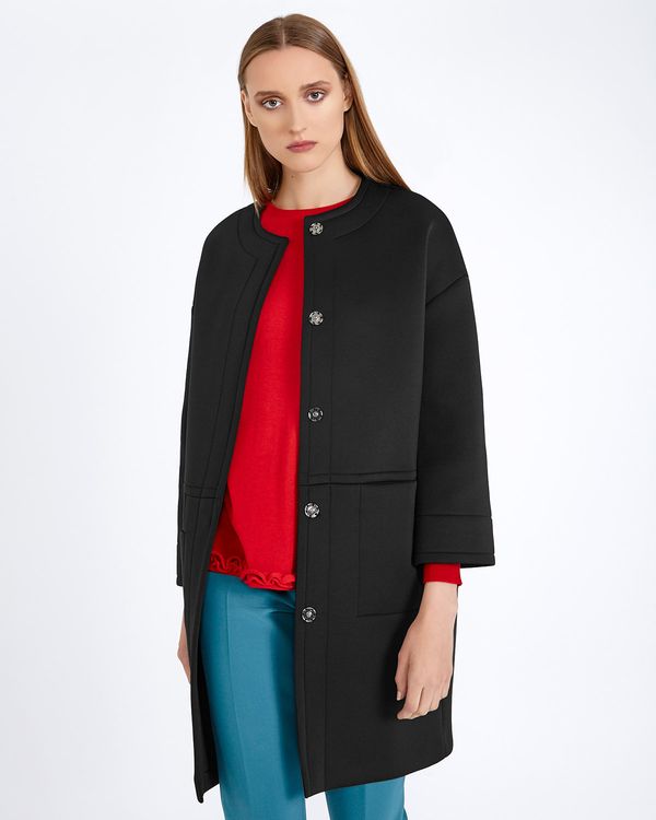 Carolyn Donnelly The Edit Neoprene Collarless Coat