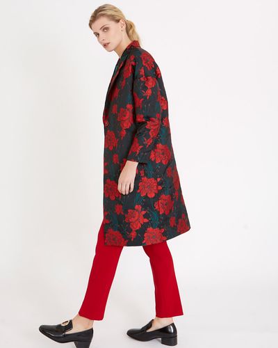 Carolyn Donnelly The Edit Rose Jacquard Coat thumbnail