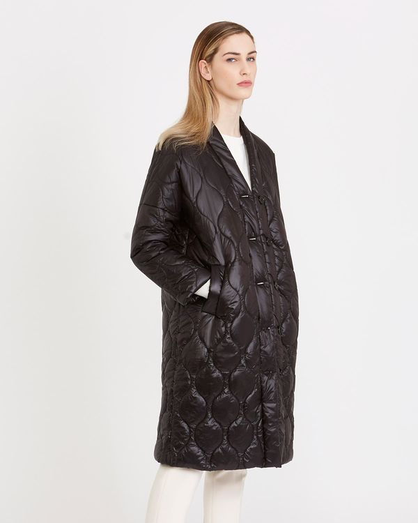 Carolyn Donnelly The Edit Button Through Quilted Coat