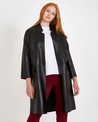 Carolyn Donnelly The Edit Black Leather Coat thumbnail