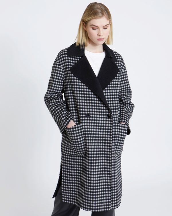 Dunnes Stores | Black Carolyn Donnelly The Edit Reversible Check Coat
