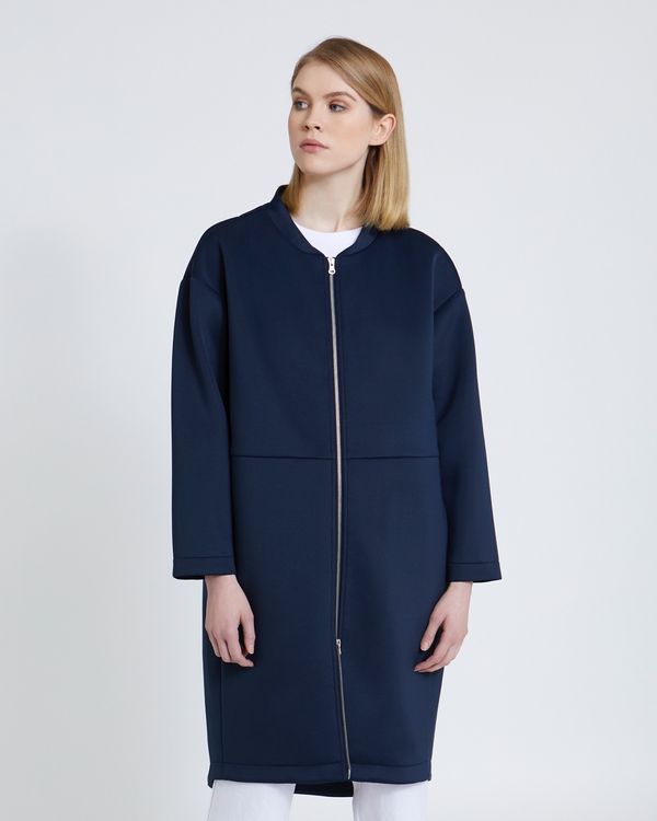 Carolyn Donnelly The Edit Bonded Zip Front Coat