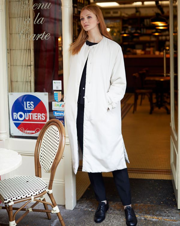 Carolyn Donnelly The Edit Gathered Cuff Quilted Coat