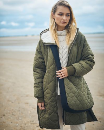 Carolyn Donnelly The Edit Khaki Quilted Coat thumbnail