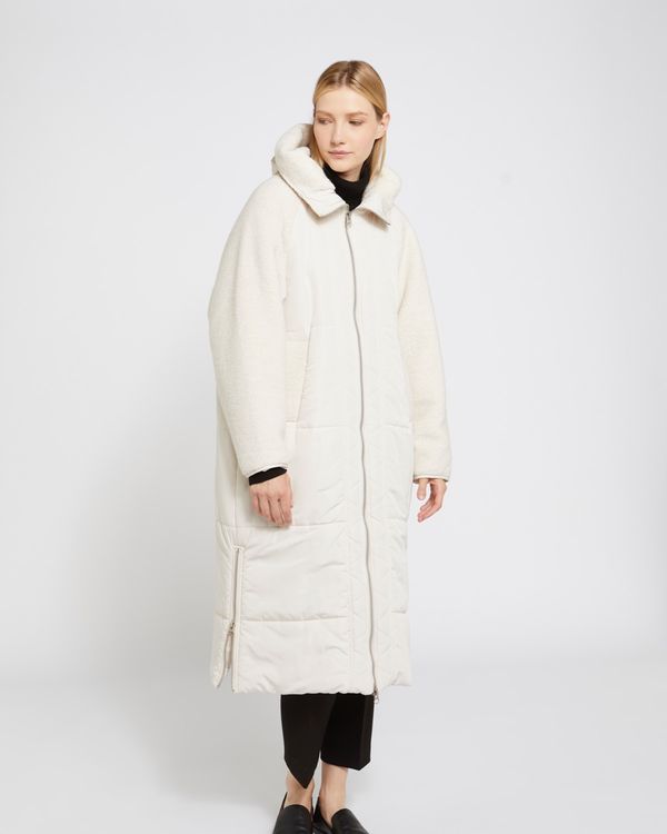 Dunnes Stores | Cream Carolyn Donnelly The Edit Cream Borg Quilted Coat
