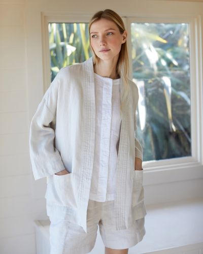 Carolyn Donnelly The Edit Throw On Linen Jacket