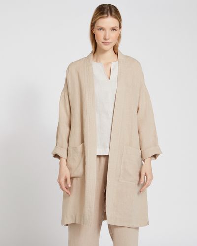 Carolyn Donnelly The Edit Throw On Linen Coat
