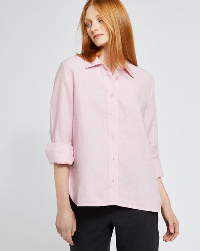 Carolyn Donnelly The Edit Pink Linen Shirt