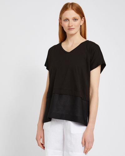 Carolyn Donnelly The Edit Black Dropped Shoulder Top thumbnail