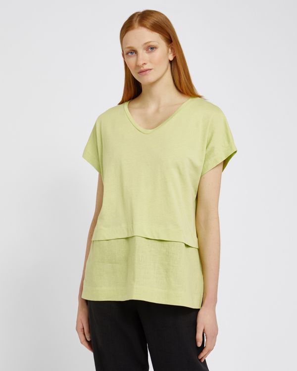 Carolyn Donnelly The Edit Lime Dropped Shoulder Top