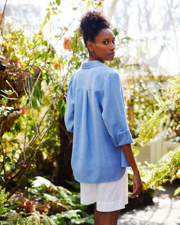 Carolyn Donnelly The Edit Blue Linen Shirt