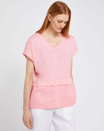 Carolyn Donnelly The Edit Pink Dropped Shoulder Top