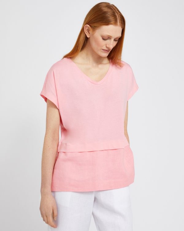 Carolyn Donnelly The Edit Pink Dropped Shoulder Top