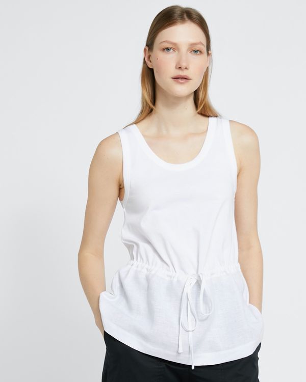 Carolyn Donnelly The Edit Linen Jersey Singlet Top
