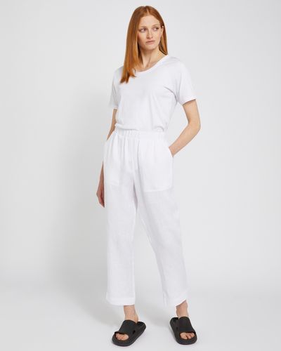 Carolyn Donnelly The Edit White Linen Trousers thumbnail